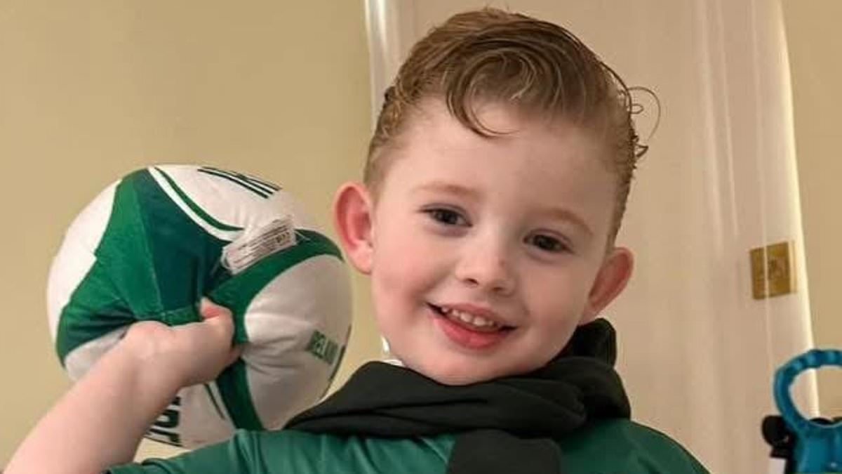 Mother found son, 4, sprawled on the grass with 'severe and devastating injuries' after car was 'rammed' off the road by her cousin, court told