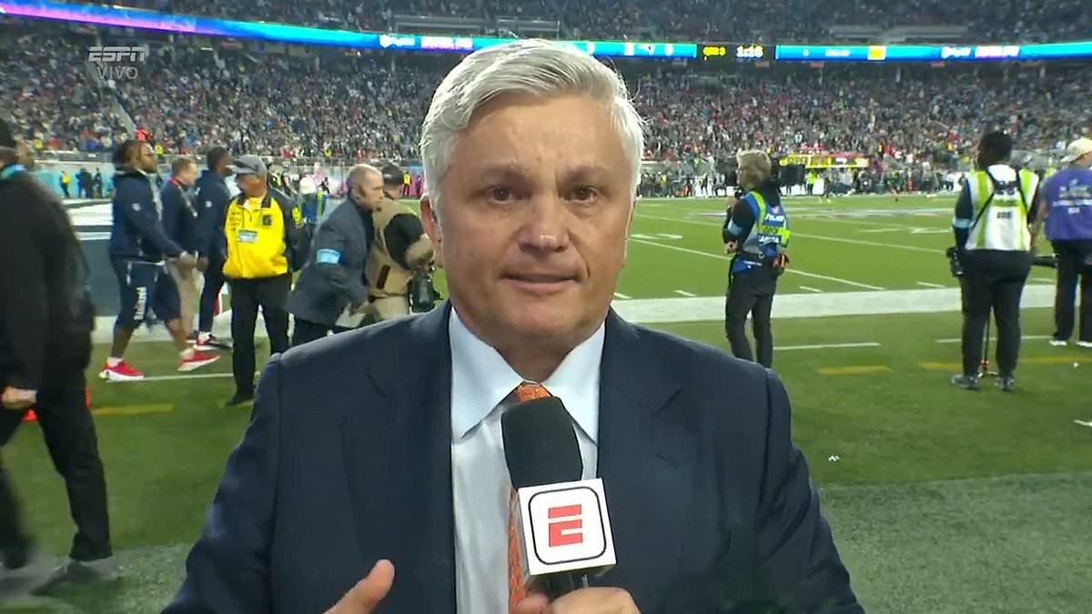 ESPN reporter breaks down in tears during live broadcast after watching Bad Bunny's Super Bowl halftime show