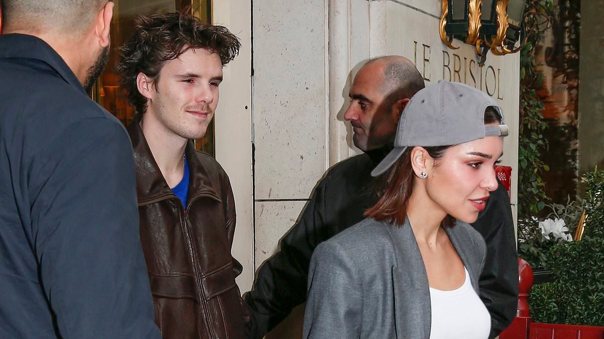 Romeo and Cruz Beckham display their close brotherly bond as they enjoy double date with girlfriends in Paris after Brooklyn accused them of attacking him on social media