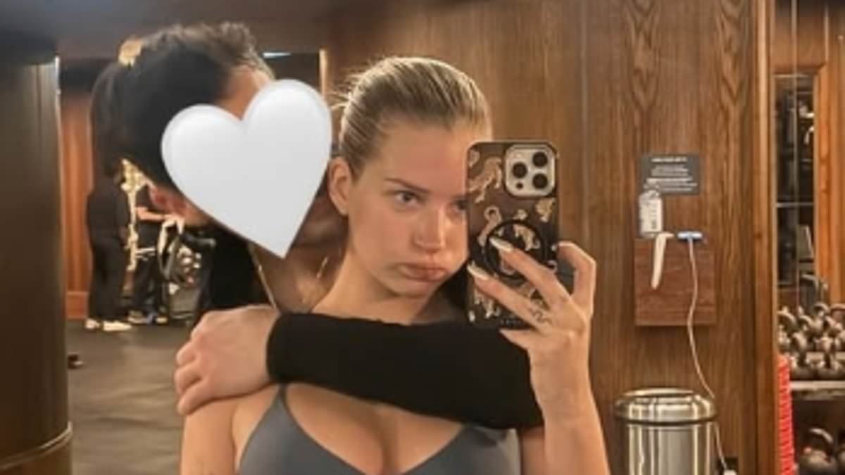 Lottie Moss debuts mystery man as she puts on a cosy display with new love interest at the gym - after giving a glimpse into her dating life