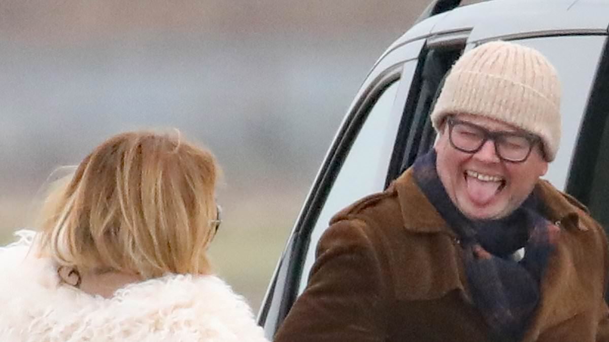 Amanda Holden and her best pal Alan Carr jump on a private jet from Inverness back to London after enjoying a luxurious weekend away
