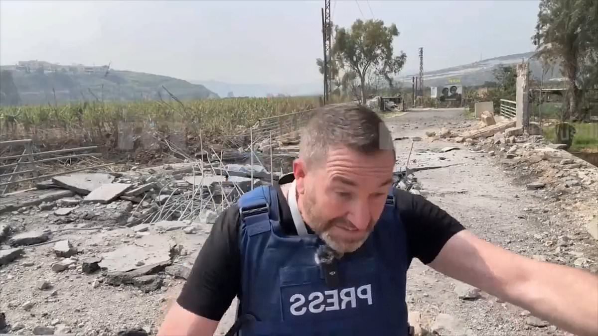 British journalist Steve Sweeney and his cameraman are wounded in Israeli missile attack in southern Lebanon as he reports live on air