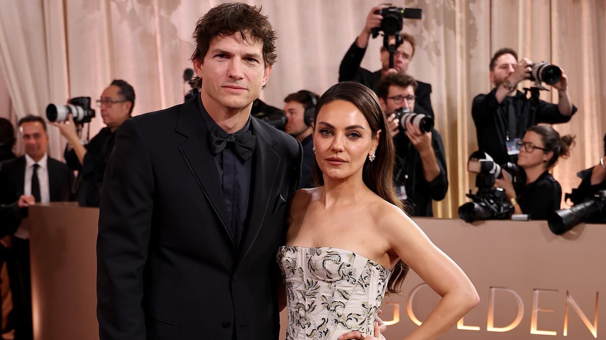 Ashton Kutcher and wife Mila Kunis break four-year award show hiatus at Golden Globes 2026 following backlash