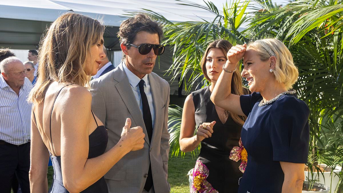 Zara and Mike Tindall are all smiles Down Under as they rub shoulders with Prince Harry's best friend Nacho Figueras at Australian showjumping and polo event