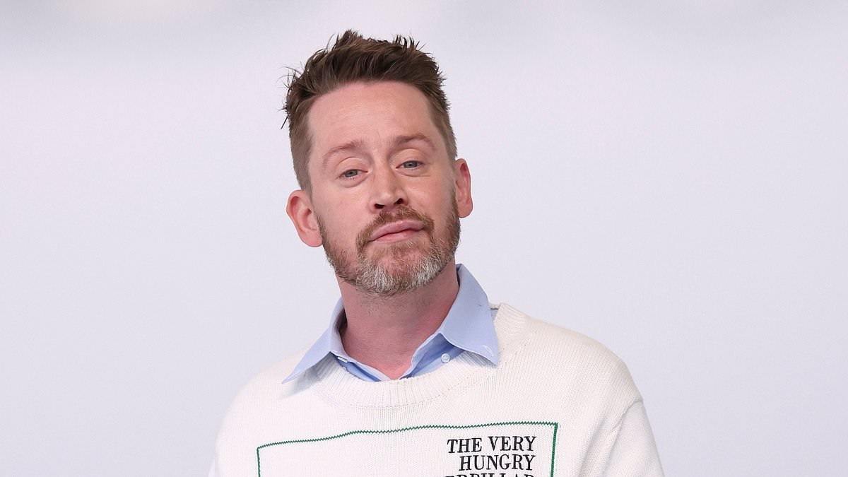 Macaulay Culkin turns heads in a Dior Very Hungry Caterpillar jumper and painted nails as he attends his first event since Home Alone co-star Catherine O'Hara died