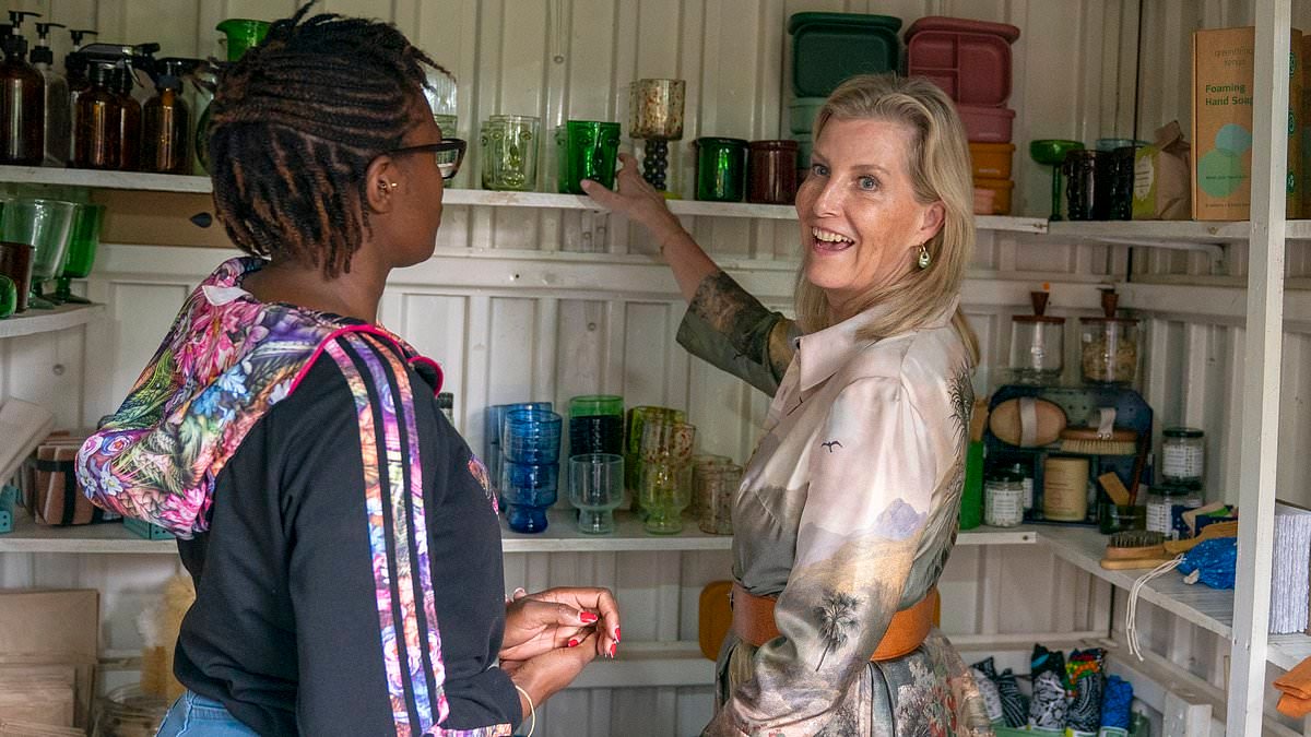 Sophie steals the show! Duchess of Edinburgh delights fans with her dancing skills in Kenya - amid Harry and Meghan's quasi-royal tour of Jordan 