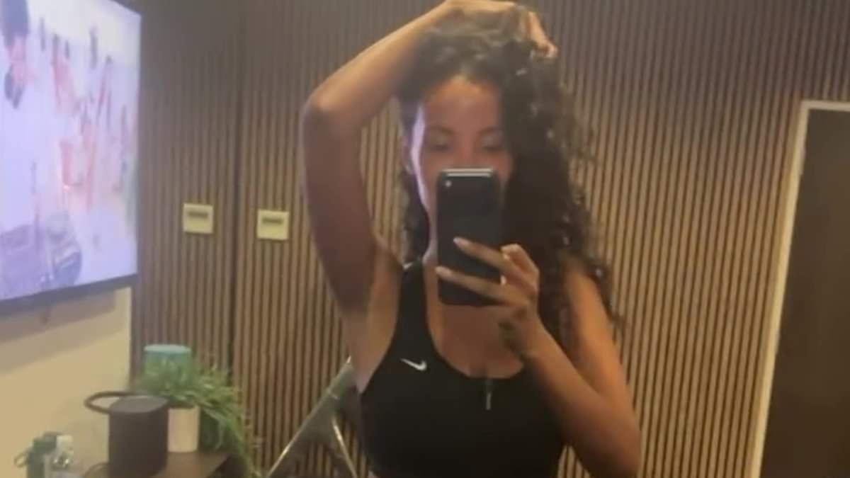 Maya Jama flaunts her toned abs as she belly dances in the gym after romantic Portuguese getaway with footballer boyfriend Ruben Dias