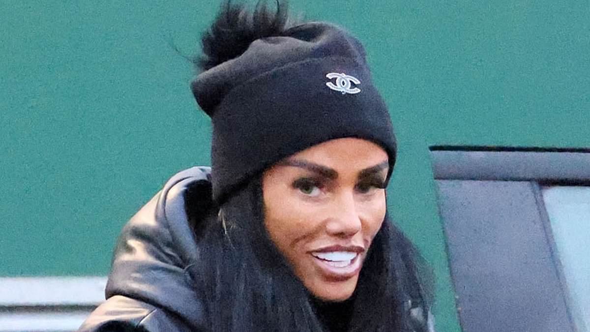 Katie Price runs errands in the UK while her husband Lee Andrews remains in Dubai as explosions rock Palm Jumeirah