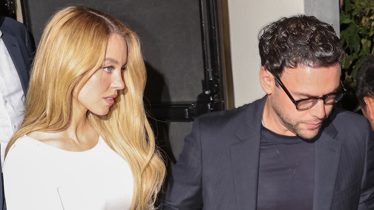 Sydney Sweeney, 28, holds hands with Scooter Braun, 44, after Euphoria premiere