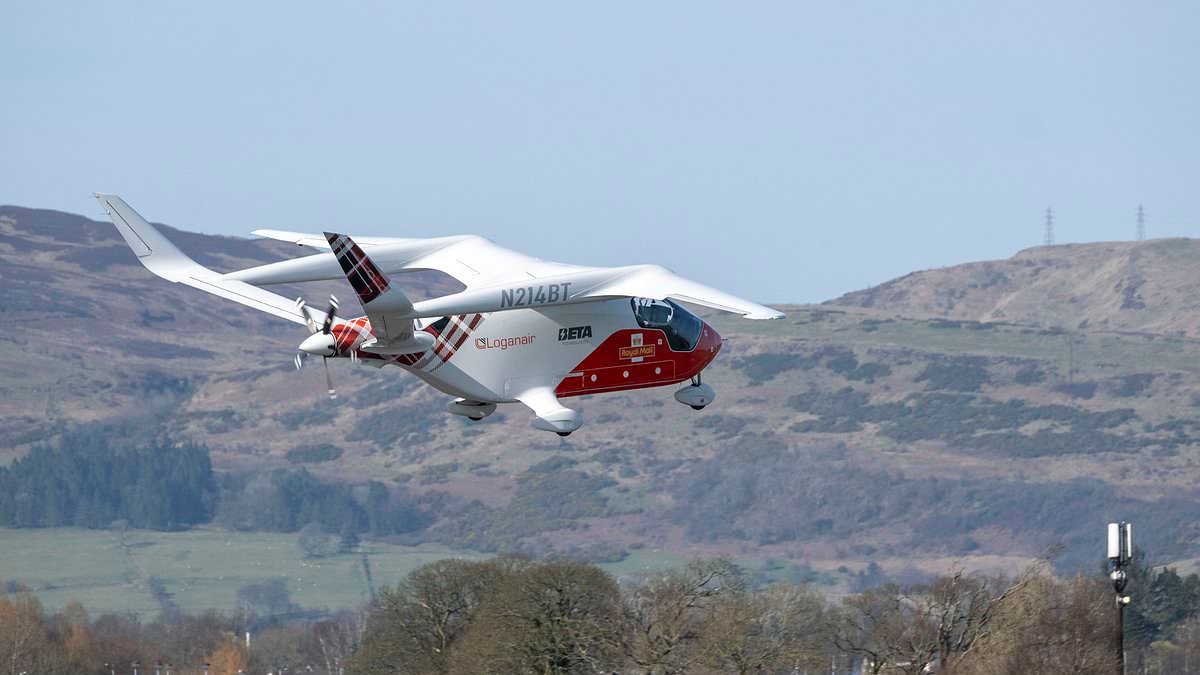 Sparks fly! Airline launches Britain's first all-electric flight... from Glasgow to Dundee