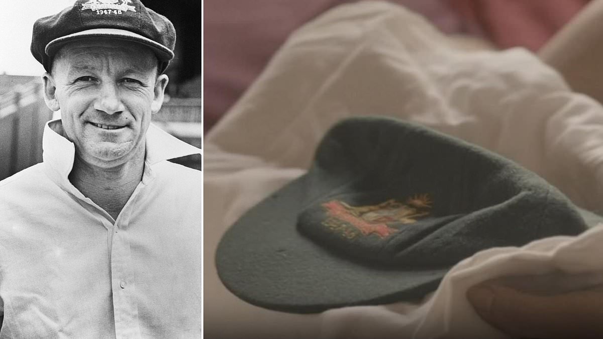 Sir Don Bradman's Baggy Green is SOLD at auction for a huge price - as cricket's 'holy grail' is set to return to Australia