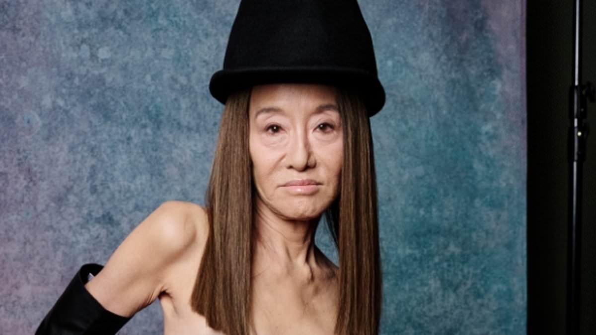 Vera Wang, 76, flaunts her toned abs in a black co-ord as she shows off her age-defying looks at the BAFTA Awards Nominees Party in London