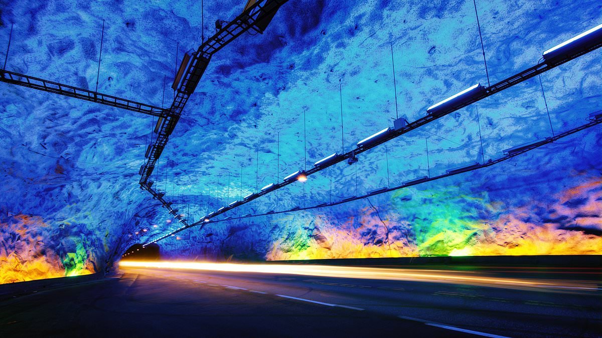Inside the world's longest tunnel for drivers - with dazzling light show and state-of-the-art amenities