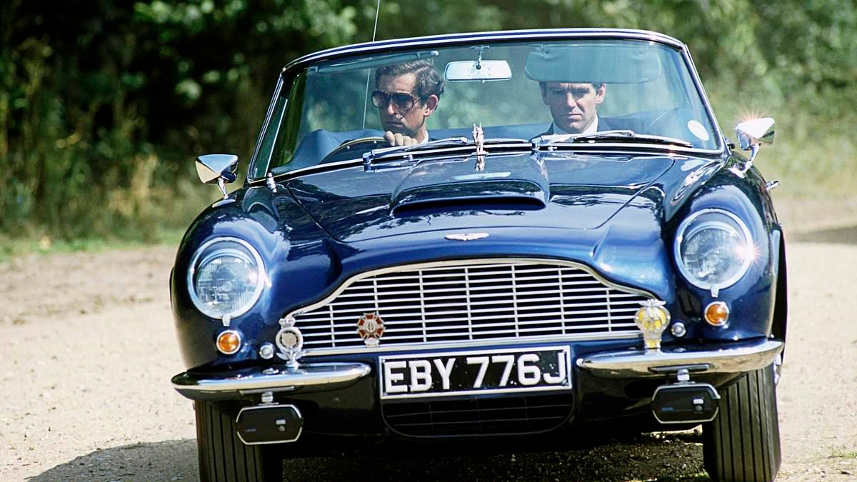 King's £12million supercar collection: Charles adds £160K electric Lotus Eletre to his fleet - joining three Rolls Royce Phantoms and an Aston Martin with a holder for his horses' sugar cubes