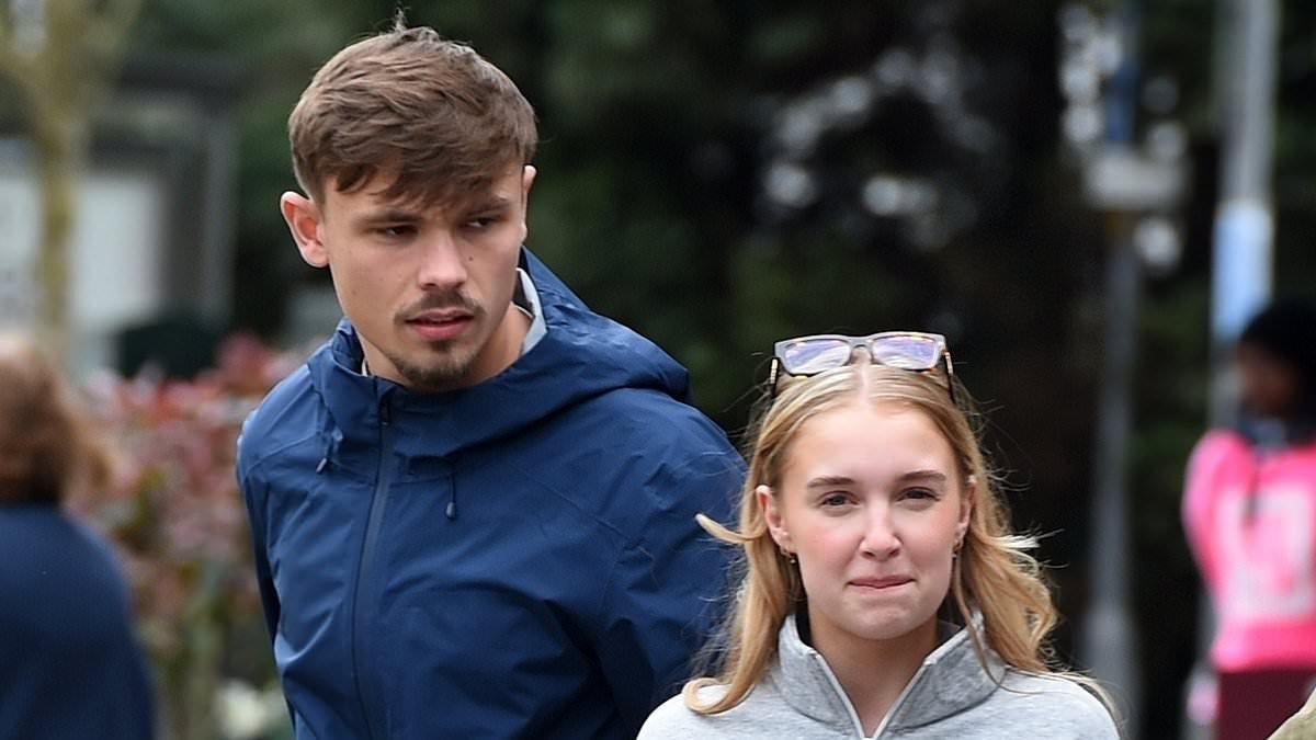 Waterloo Road star Hattie Dynevor looks smitten with her footballer boyfriend Callum Doyle as they enjoy a romantic stroll in Cheshire