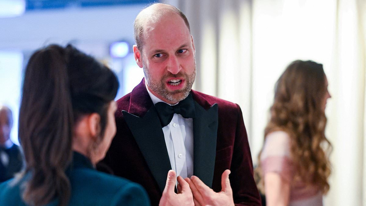 Prince William says he's 'not in a calm state' to watch Hamnet after months of turmoil around his wife's cancer, the release of the Epstein files and his Uncle Andrew's arrest last week - as Princess Kate reveals it left her in tears