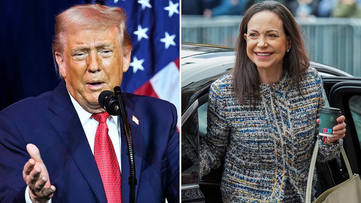 Venezuela's Nobel Peace Prize winner is barred from giving her trophy to Trump despite arguing 'he deserves it'