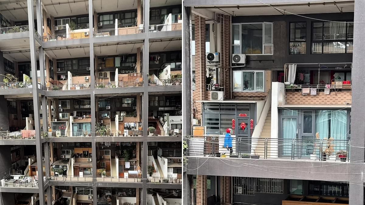 China's 'real-life dollhouse' neighbourhood filled with tiny apartments that resemble children's toys