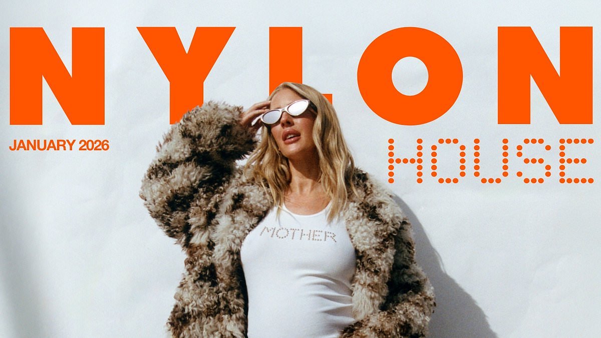 Pregnant Ellie Goulding shows off her baby bump in underwear and 'mother' T-shirt for new NYLON cover shoot - as she reflects on the 'dark times' with ex-husband Caspar Jopling that led to her 'divorce album'