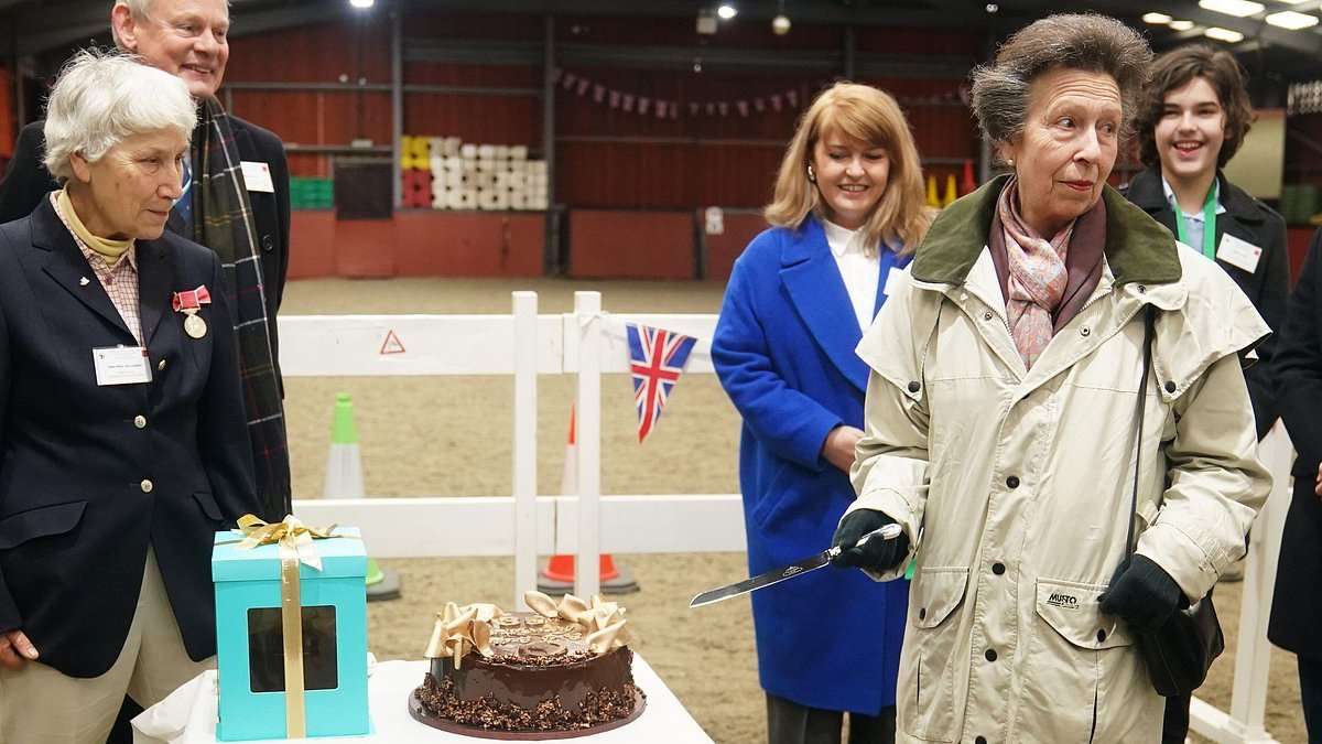 Princess Anne compares cake-cutting ceremony to 'legalised vandalism' as 'hilarious' clip proves she's inherited the late Queen's sense of humour