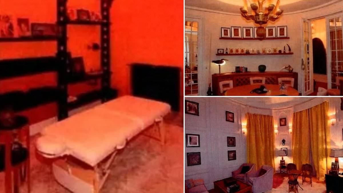 Inside Epstein's Paris lair: Masseuse table, 'massage devices' and photographs of the paedophile surrounded by topless women among images revealed by French cops