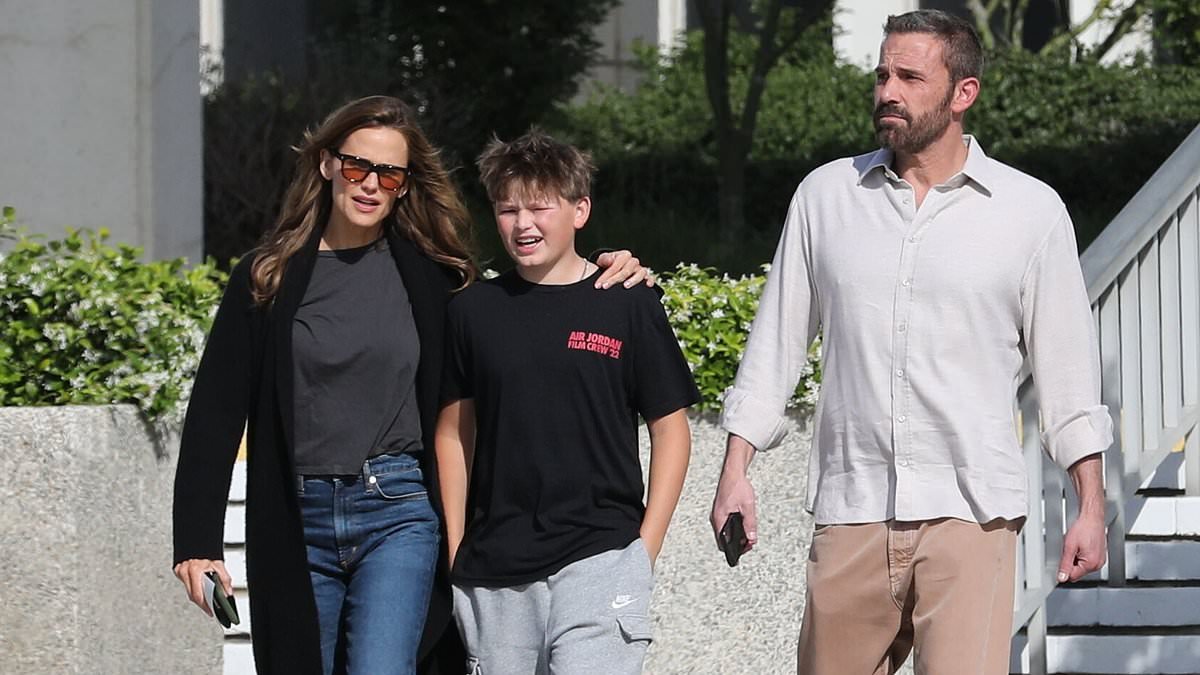 Ben Affleck and Jennifer Garner seem more like a couple than exes as they  happily reunite with son Samuel, 14, ahead of Easter