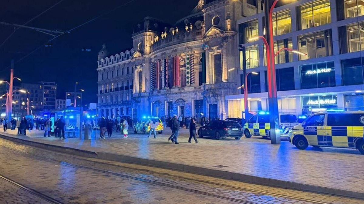 Mass stabbing in Antwerp where six are wounded including two now fighting for life as Kurdish protest is attacked