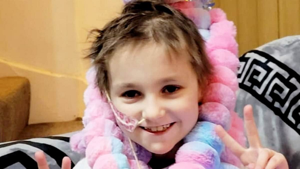 Girl, seven, with rare cancer receives record-breaking 90,000 birthday cards - with thousands of bikers helping deliver the haul