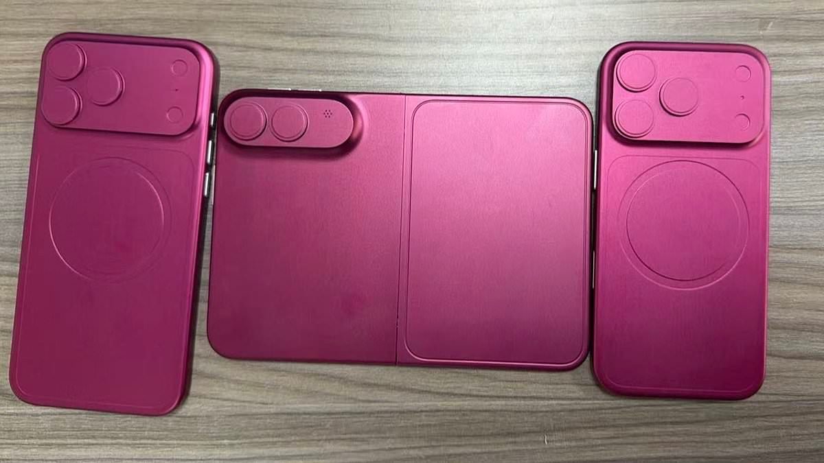 iPhone Fold 'dummy model' LEAKS on X: Tipster posts photos of what he claims is Apple's first foldable smartphone - and fans are not impressed