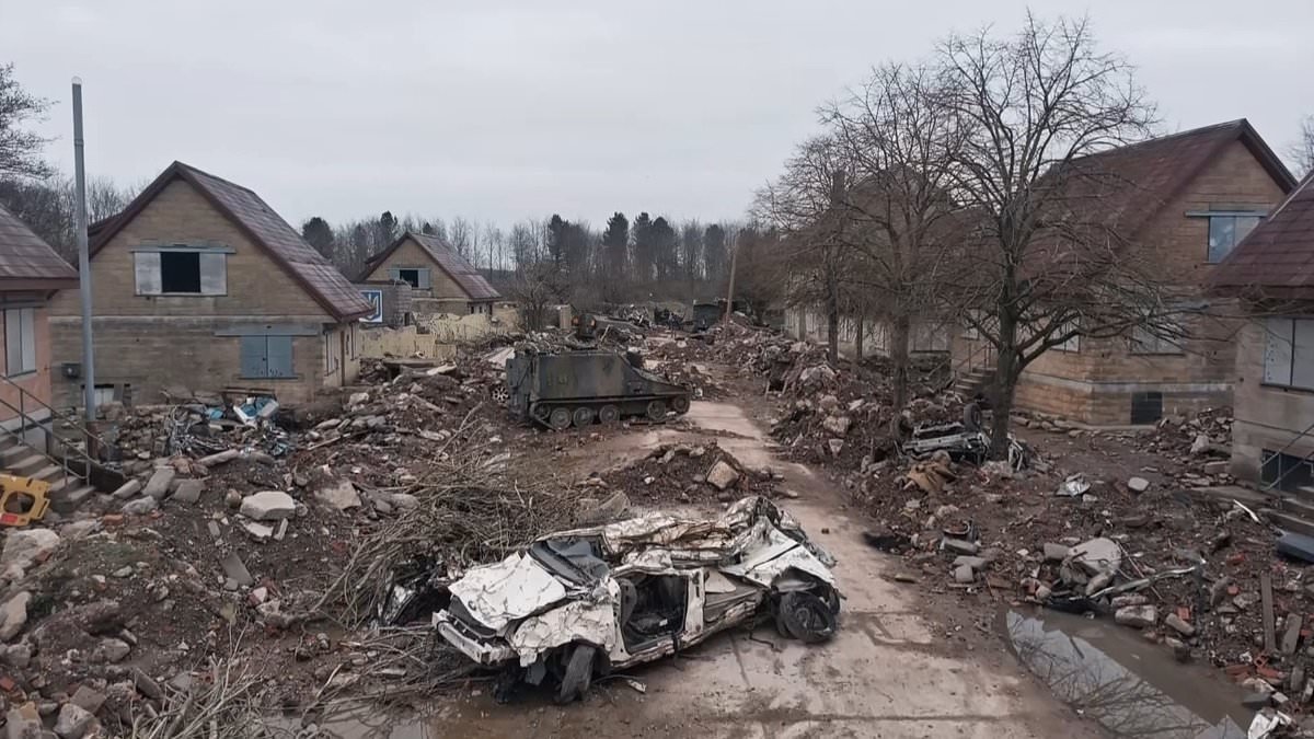 Inside the fake village where British troops are training to fight Putin's soldiers in Ukrainian-style combat