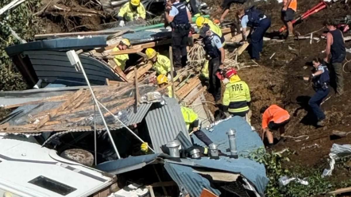 Mount Maunganui: Horror landslide strikes popular campsite with multiple children reported missing - as desperate screams for help from a buried toilet block go quiet after 15 minutes