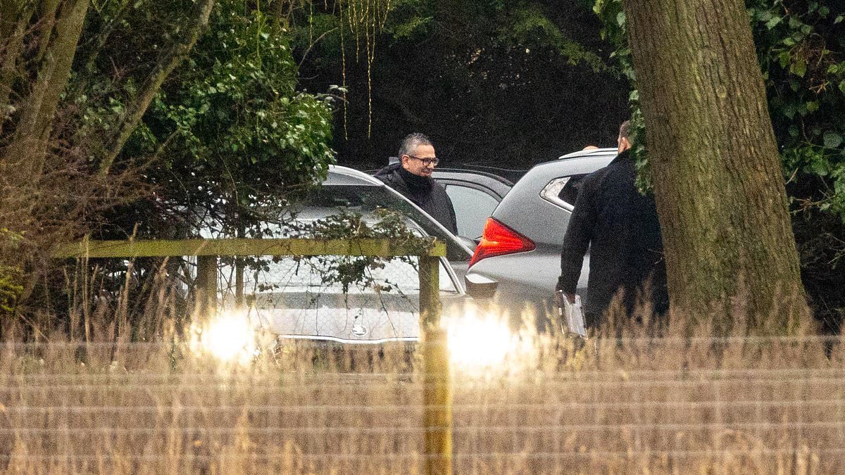 Now convoy of police enter Windsor as arrested Andrew enters his sixth hour in police custody - after Royal family were blindsided by surprise raid