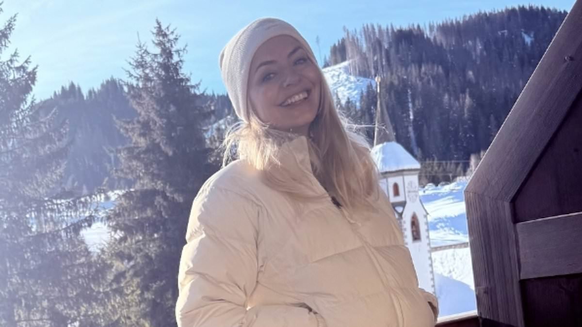 Holly Willoughby goes makeup free as she enjoys a relaxing 'self care' trip in the snowy mountains