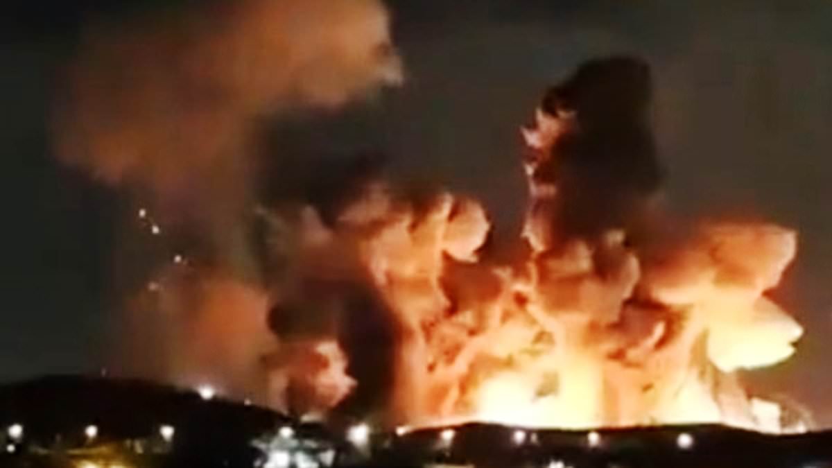 Massive oil tanker struck by Iranian drone near Strait of Hormuz as US unleashes 2,000 pound bunker buster bombs on ammunition depot