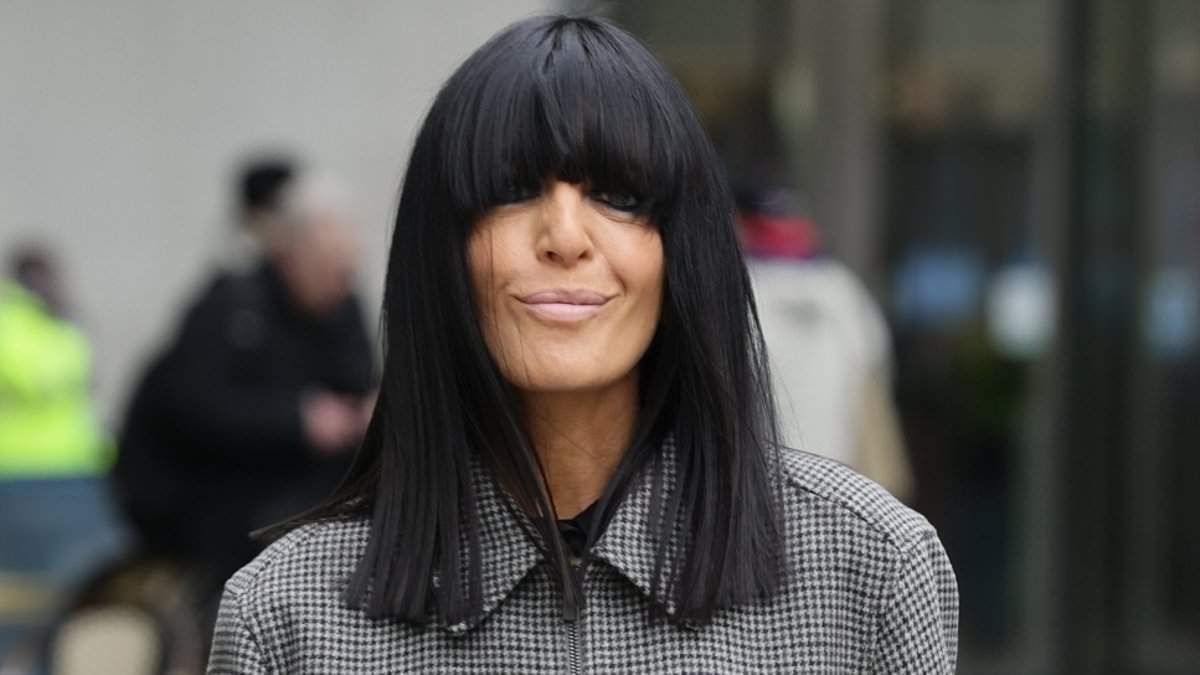 Claudia Winkleman puts on a stylish display as she arrives at the BBC studios ahead of The Traitors final