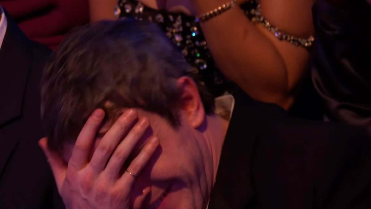 Paul Mescal is left red faced as host Alan Cumming calls him out for being on his phone and messing up his gag during the 2026 BAFTAs