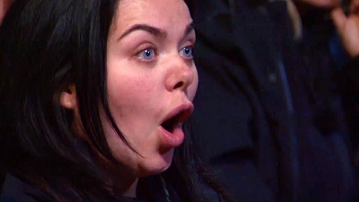 Scarlett Moffatt says David Haye is not in the I'm A Celeb WhatsApp chat after his 'disgusting' comments about 'ugly bird syndrome' - as his girlfriend's reaction is 'revealed'