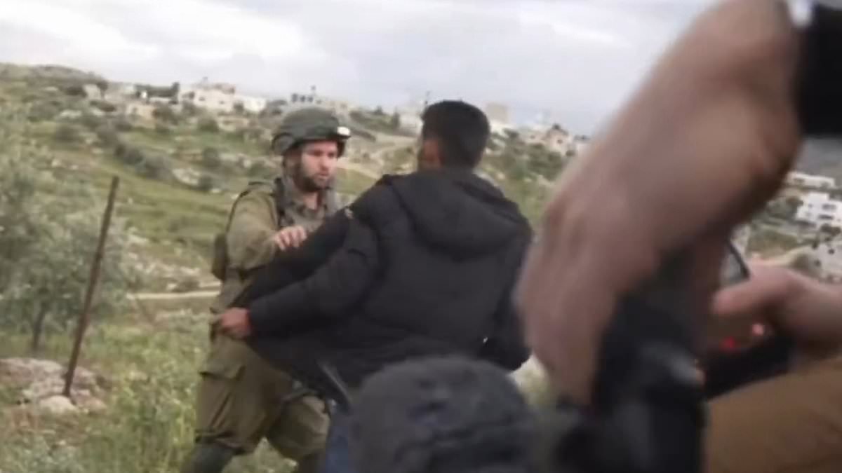 Dramatic moment CNN journalist is put in CHOKEHOLD by armed Israeli soldiers before news crew is detained