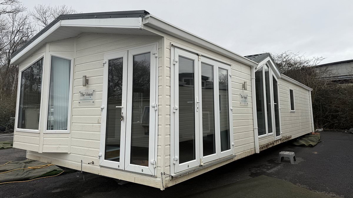 Revealed: The moss-ridden second-hand caravan Andrew Mountbatten-Windsor calls home while his new Sandringham lodge is renovated