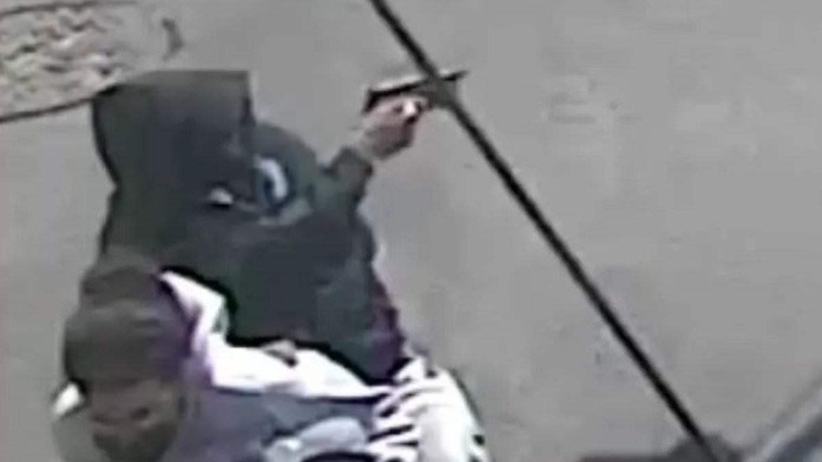 Moment NYC gunman shoots BABY dead on Brooklyn street in broad daylight before fleeing on back of scooter