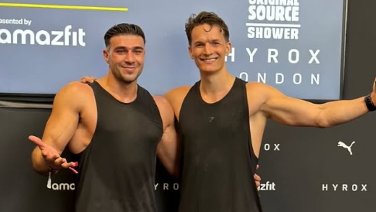 Tommy Fury performs another iconic sprint finish as he teams up with Molly-Mae's brother-in-law Danny for gruelling Hyrox competition as family show there is no longer any bad blood
