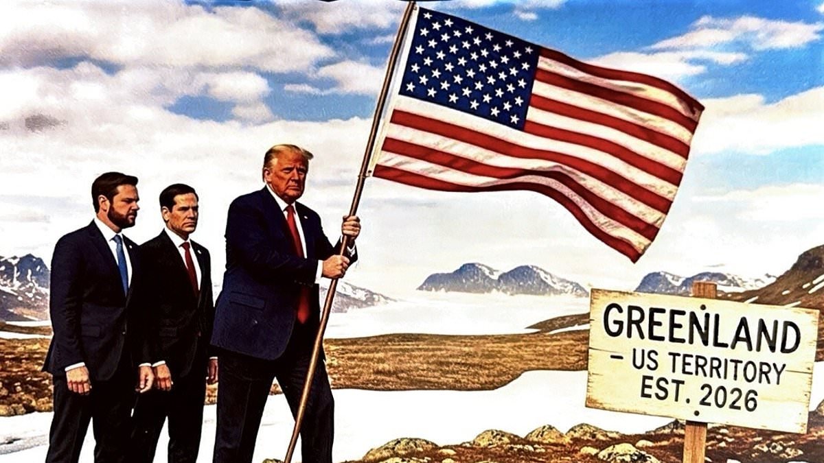 European leader brands Trump 'a Very Hungry Caterpillar' ahead of Davos showdown as President issues coy remark on how far he is willing to go to have Greenland