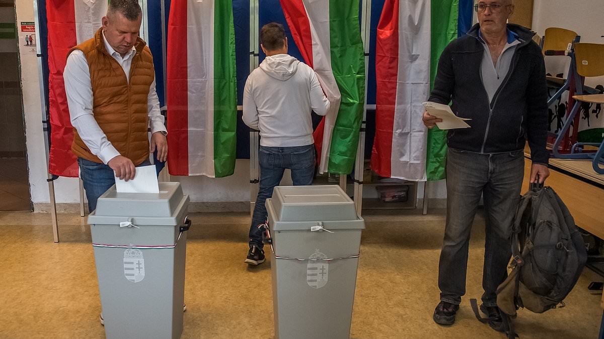 Hungary goes to the polls! Voters cast their ballots in election that could spell end of Trump ally Viktor Orban's rule after 16 years in power