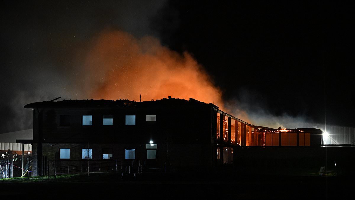 Firefighters battling large blaze at £10.7million specialist school which has been burning for hours