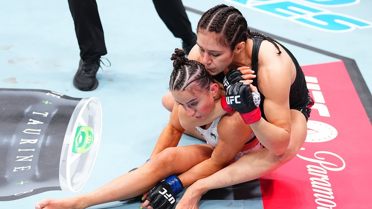 Medics rush to save glamorous UFC fighter after she is KO'd and then choked out in horrifying moment