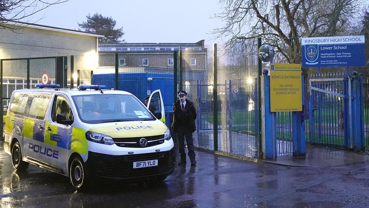 Boy, 13, filmed himself attempting to murder two pupils in kitchen knife attack at Kingsbury High School before being found crying at a mosque, court hears