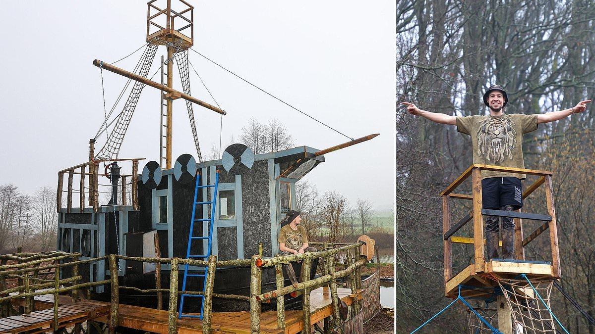 Father who spent £66,000 building off-grid pirate ship house to live in could have to tear it down