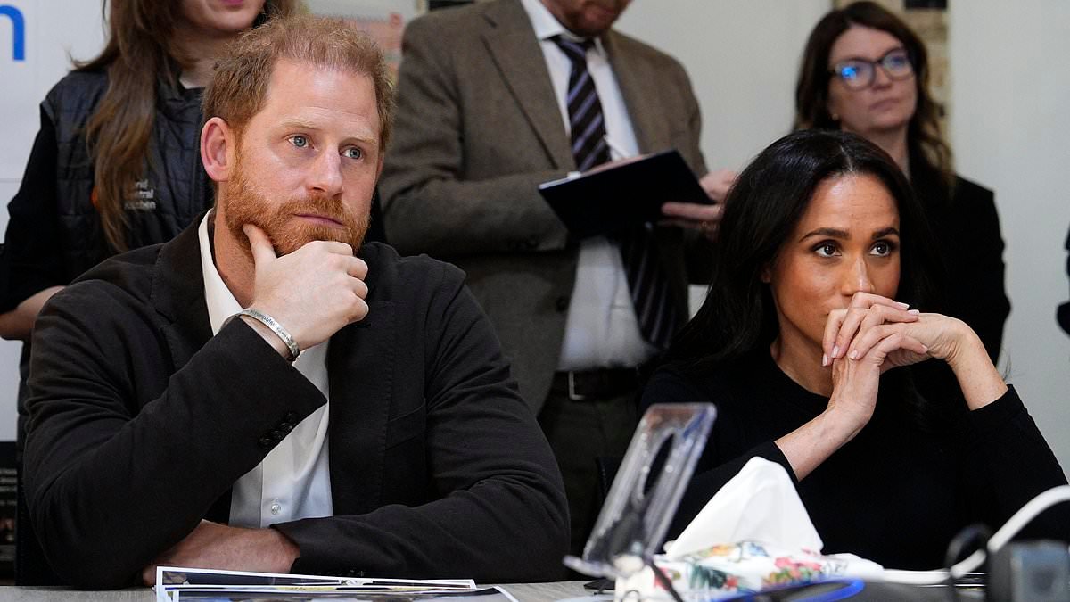 Meghan and Prince Harry visit feeding centre run by her celebrity chef friend on day two of their 'not royal' trip to Jordan