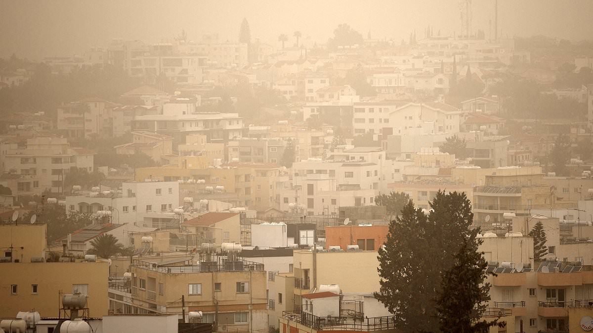 Saharan dust cloud cloaks Cyprus sparking red weather alert after engulfing nearby Crete