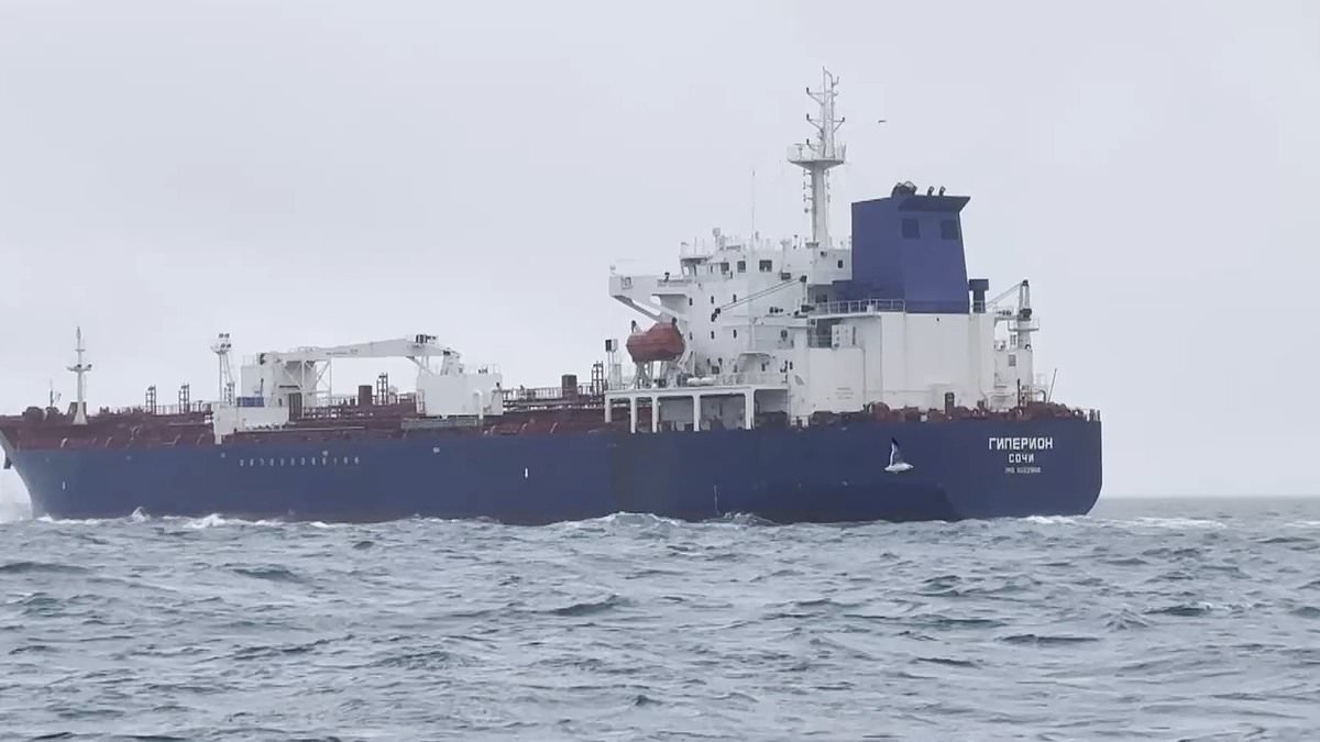 Putin's shadow fleet cruise through British waters: How tankers loaded with Russian oil are openly defying Western sanctions in English Channel